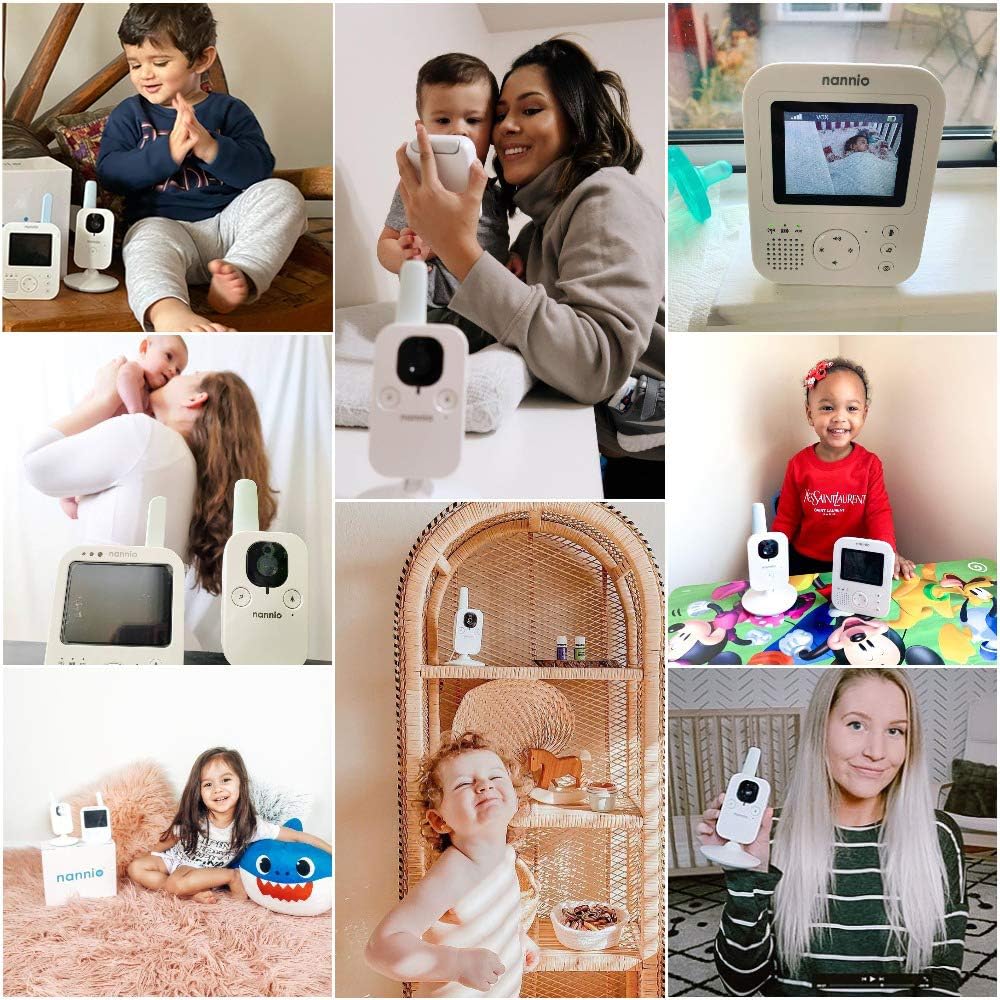 nannio Hero3 Video Baby Monitor with Night Light & Vibration Assistant, 3.5" Baby Camera Monitor, Sound Activated, Lullaby, Room Temperature, Two-Way Audio, Newborns, Pets, Elderly, 2 Years Warranty - Image 4